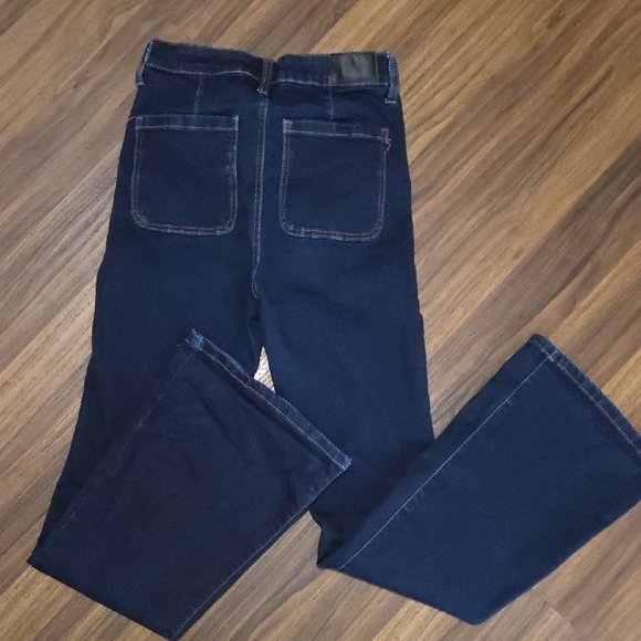 💥Buy2Get1Free💥Blue Flare Wide Leg Jeans with Retro Style - Picture 4 of 4